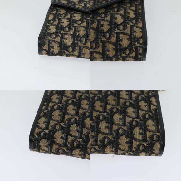 DIOR Trotter Canvas Chain Shoulder Bag Navy Gold - Picture 10 of 12